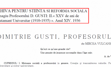 Dimitrie Gusti - profesorul (1936); Teoria abisala a dlui Lucian Blaga (1938)